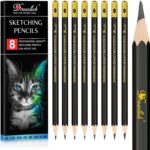 drawlish drawing pencils pack of 8 premium grades 1