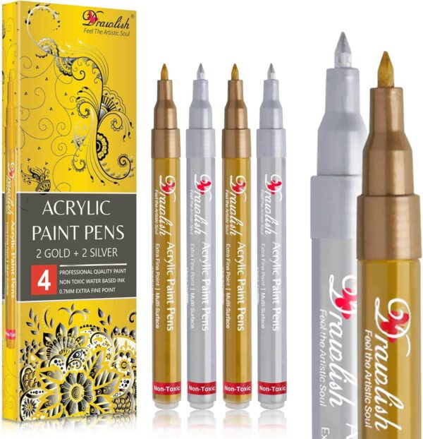 2 Golden & Silver Pens