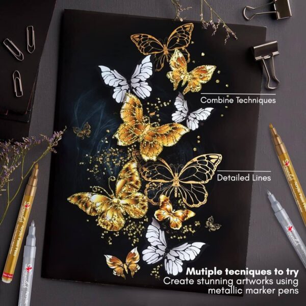 2 Golden & Silver Pens - Image 4